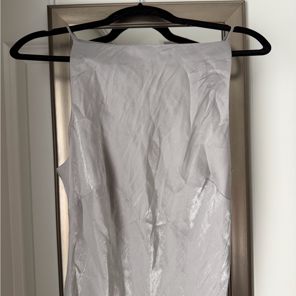 H&M Silver Shimmer Slip Dress